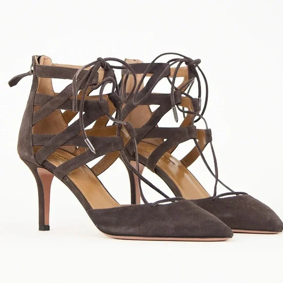 Aquazzura Belgravia suede heels - Picture 2 of 15